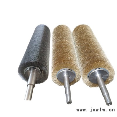 逆風(fēng)鋼絲輥 工業(yè)毛刷輥 除銹刷 鋼管拋光機(jī)鋼絲滾刷 地板拉絲鋼絲刷輥 鍍銅鋼絲纏繞刷輥