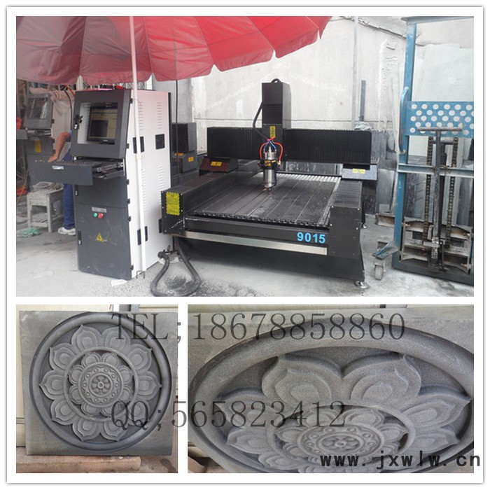 石材雕刻機(jī)，石材深度浮雕雕刻機(jī)，石材刻字機(jī)                本臺機(jī)器采用380V電壓控制 （220