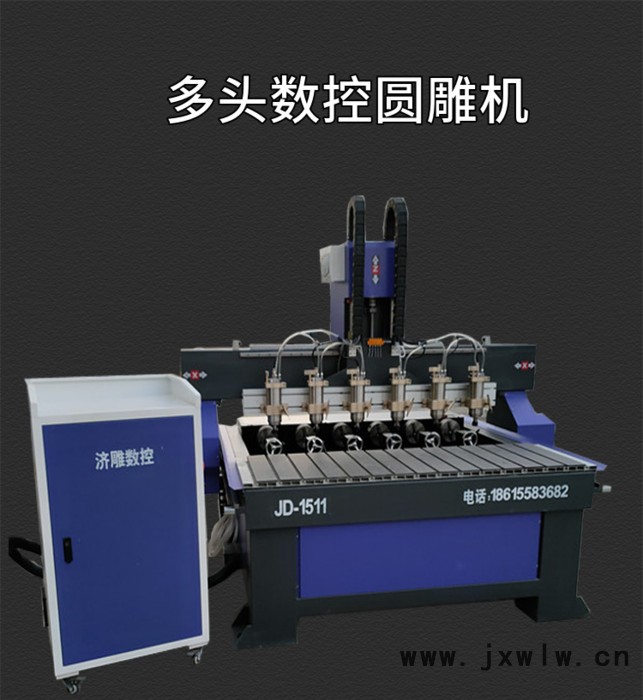 數(shù)控全自動(dòng)六頭立體3D圓雕機(jī)樓梯扶手人物像 泡沫 樹脂雕刻機(jī)1511 木工雕刻機(jī)