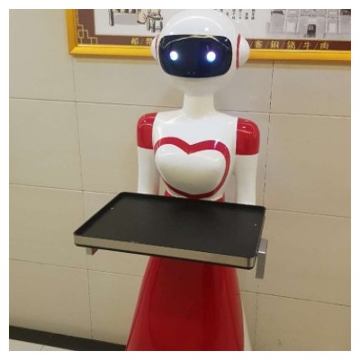 餐廳酒店飯店美女智能迎賓無軌送餐傳菜機器人服務(wù)員前臺 全自動