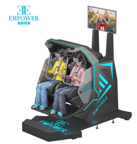 賦助智能VR過山車雙人 360度旋轉(zhuǎn)動(dòng)感座椅 模擬器廠家
